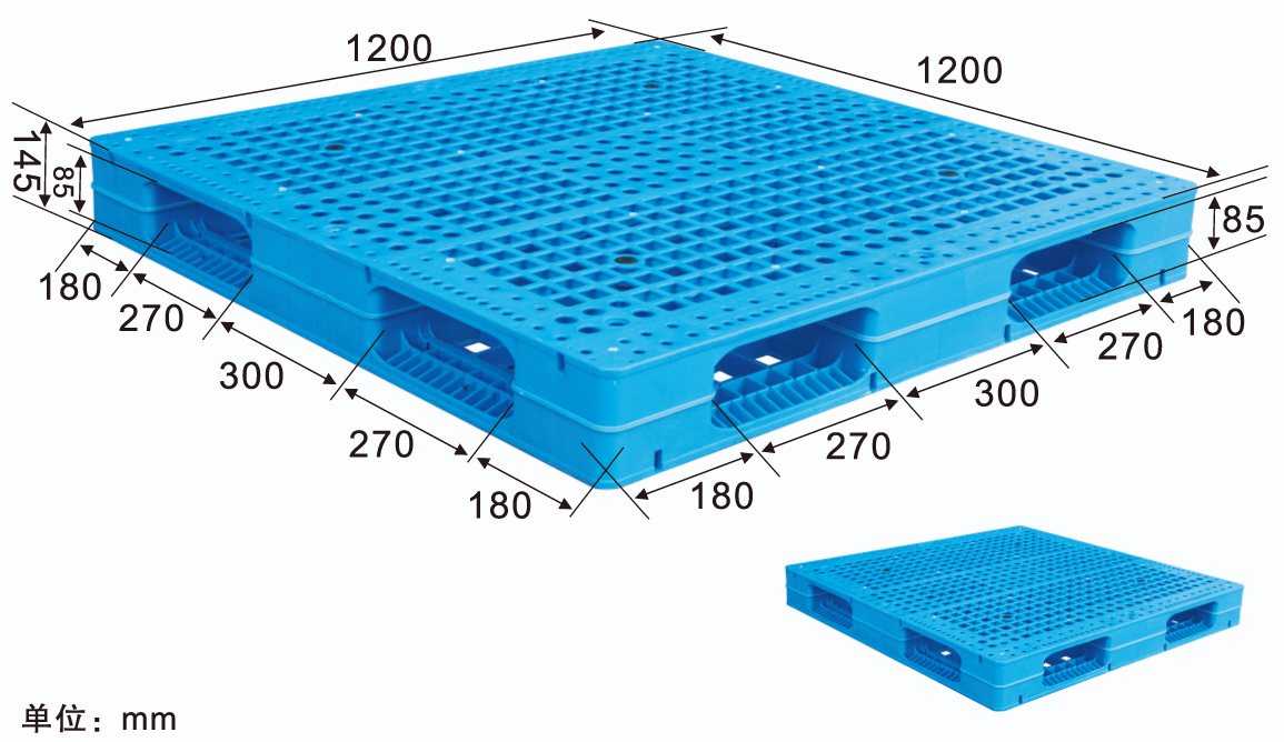1212焊接網(wǎng)格雙面塑料托盤(pán)
